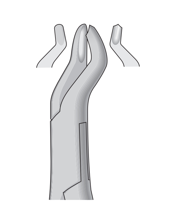 Dental-Tooth-Extracting-Forceps-Fig-53L-1st-2nd-Upper-Molars-LEFT.-Pointed-beak-to-engage