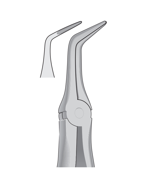 1EP46LX Dental Tooth Extracting Forceps Fig 46LX - Lower Roots - FOR VERY FINE ROOTS - English Pattern