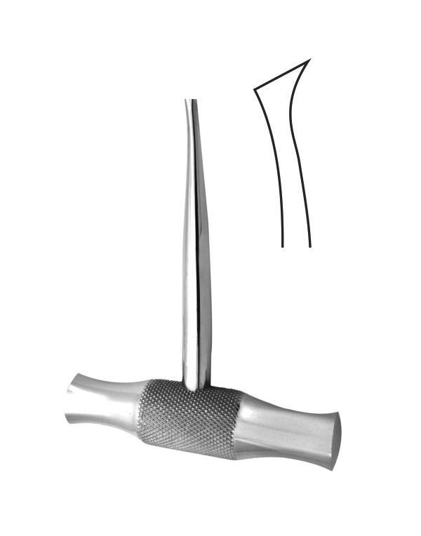 Dental Root Elevators Fig 12L Winter - Cross-Bar handle - LEFT