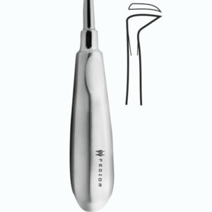 1RE4L Root Elevators Fig 4L Seldin - Upper & Lower Molar Roots - smaller variant of 1L & 1R - Also helpful for impacted 3rd Molar