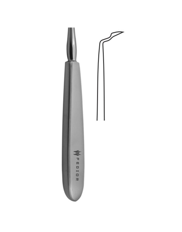 Elevatore Dentale Bernard Punta Radice Sinistra ELE 0060L, Acciaio Francese HTI